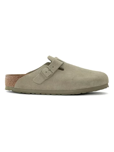 Birkenstock Klapki Boston Leve Zielony beżowe