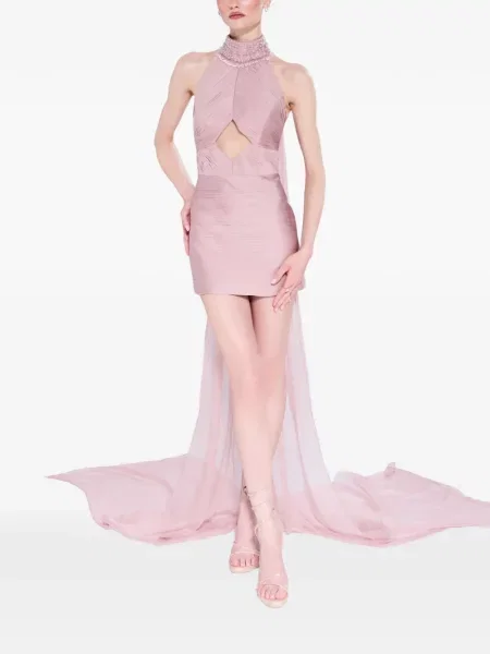 Rochie mini M.marquise cu volane roz