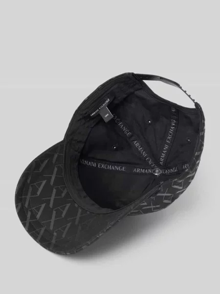 Armani Exchange czapka z daszkiem wzorzysta czarny