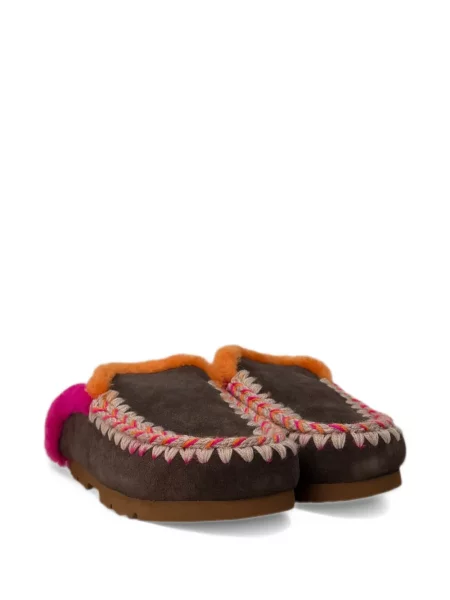 Papuci tip mules Mou fără toc maro
