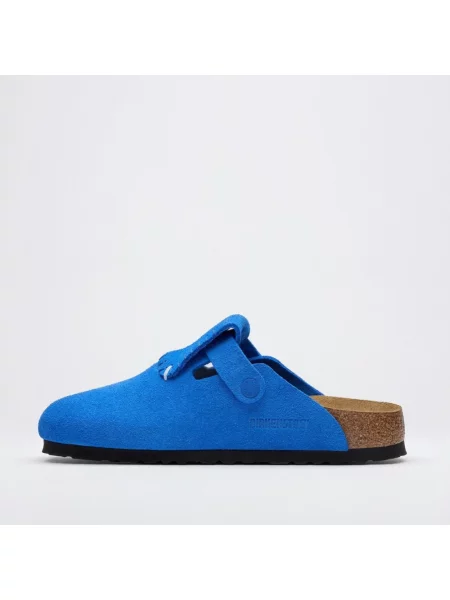 Birkenstock x ADER ERROR boston klapki mules zamszowe niebieskie
