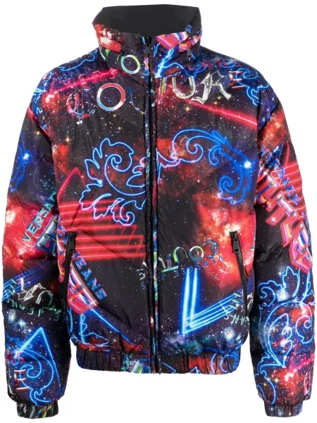 Geacă de blugi Versace Jeans Couture cu imagine albastru