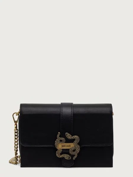 Just Cavalli geantă crossbody pentru femei cu imitație de piele negru