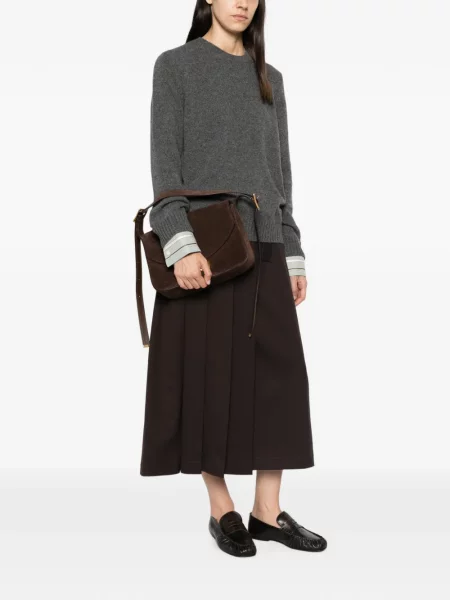 Pulover Prada cu decolteu rotund gri