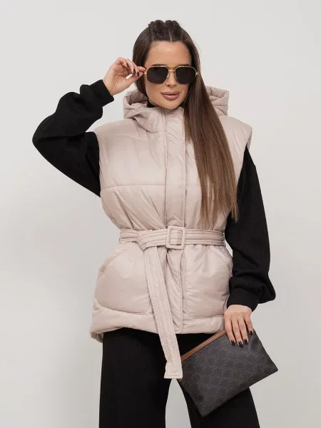 ISSA Plus Жилет з утеплювачем бежевий