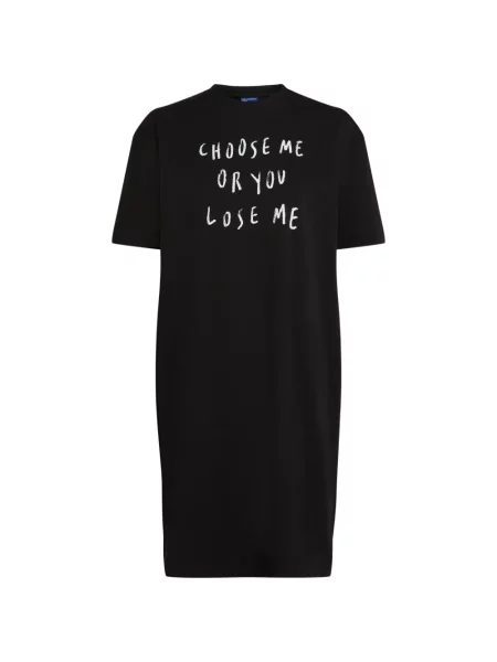 Rochie din denim Karl Lagerfeld Jeans negru