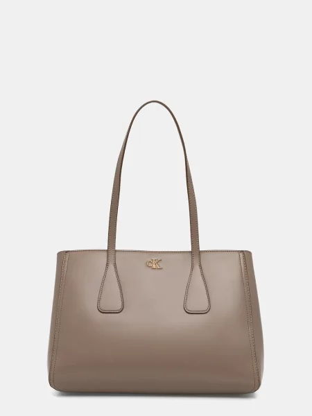 Calvin Klein Kabelka Ck Medium Work Tote béžová