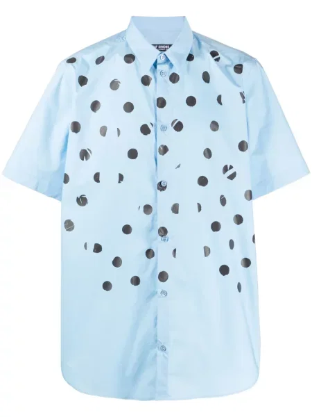 Cămașă Raf Simons cu buline cu imagine albastru