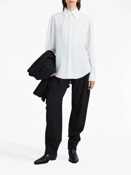 Сатенена риза Proenza Schouler бяло