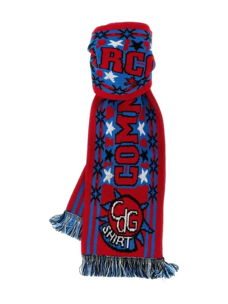 Koszula Comme Des Garcons Shirt z frędzli czerwona