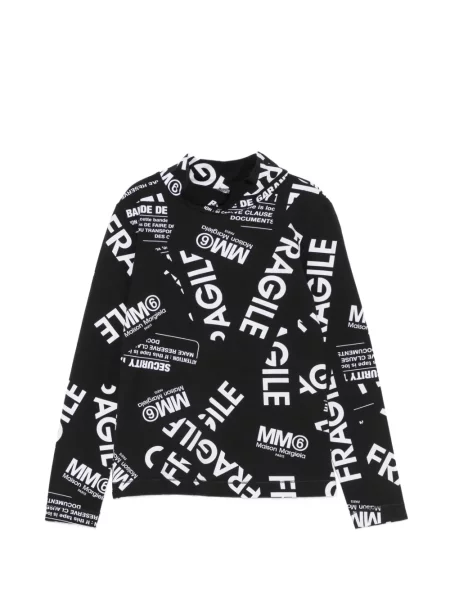 Dětské tričko Mm6 Maison Margiela černé