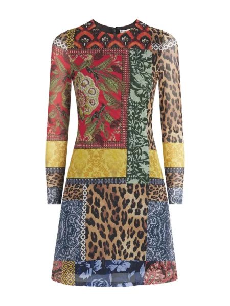 Lung rochie mini Alice + Olivia cu imagine roșu