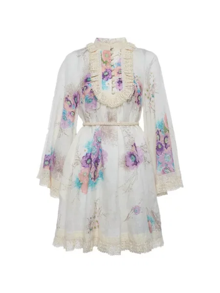 Rochie mini Zimmermann cu model floral cu imagine