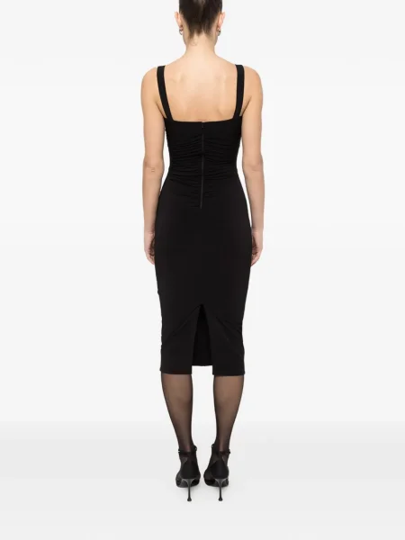 Rochie midi Nissa până la genunchi de costum negru