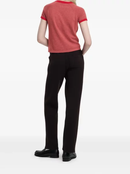 Pantaloni Barrie din cașmir maro