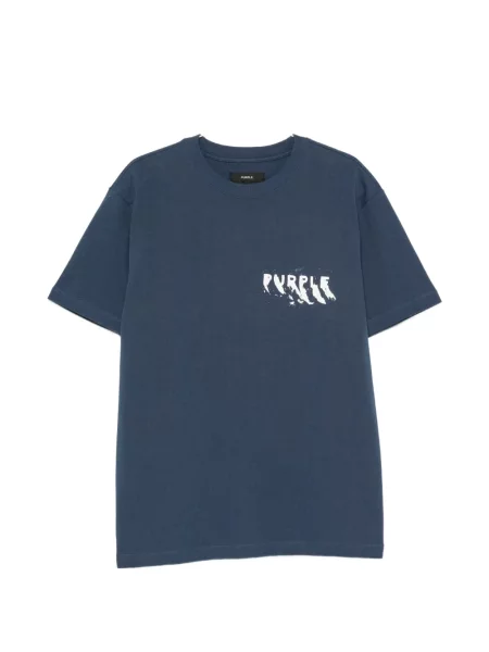 Tricou Purple Brand cu imagine albastru