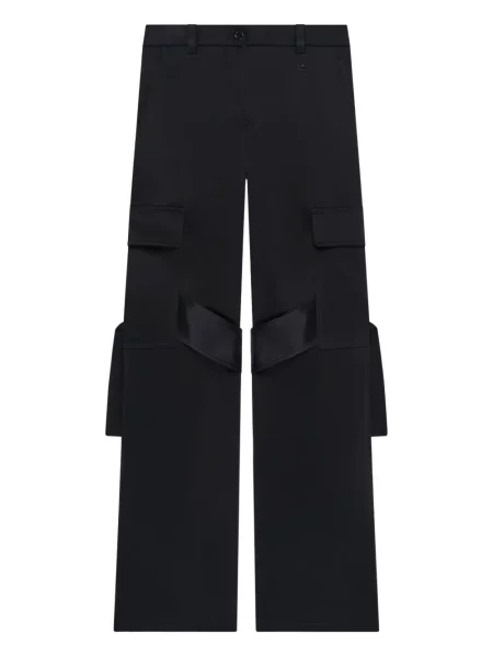 Pantaloni Courreges din satin negru