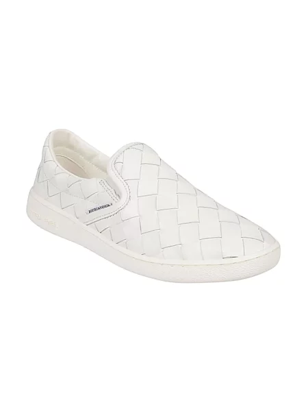 Sneakersy Bottega Veneta skórzane białe