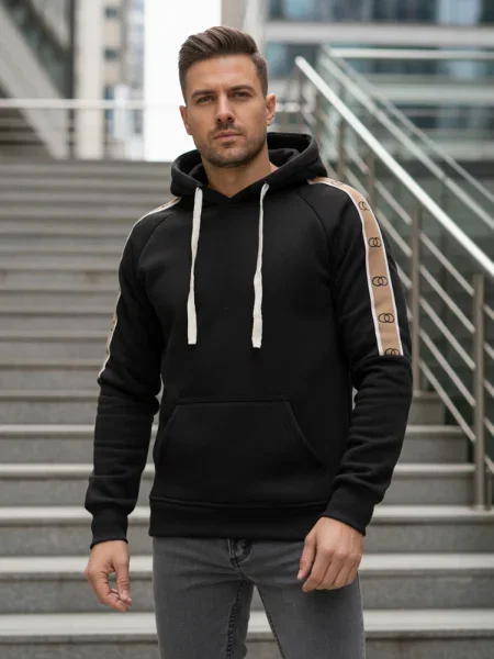 Hoodie Dstreet s kapuco črna