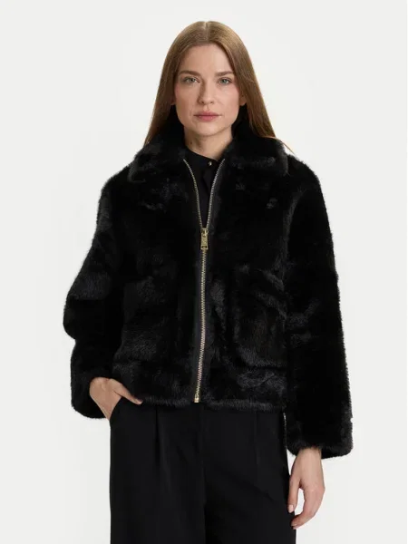 Palton de blană Rinascimento negru
