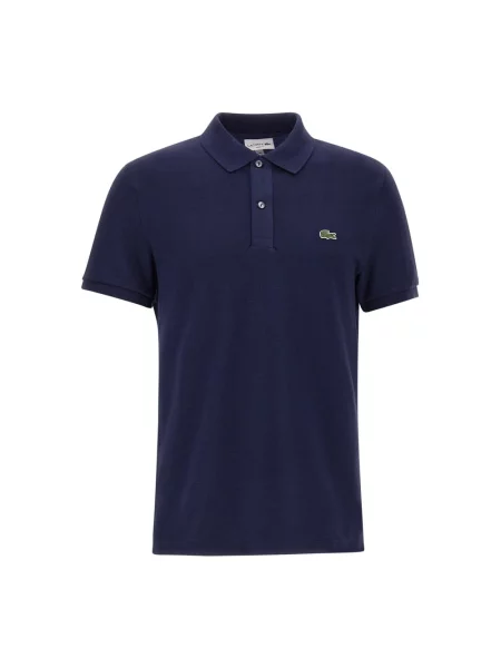 Koszulka polo o kroju slim fit z czystej bawełny Lacoste niebieska