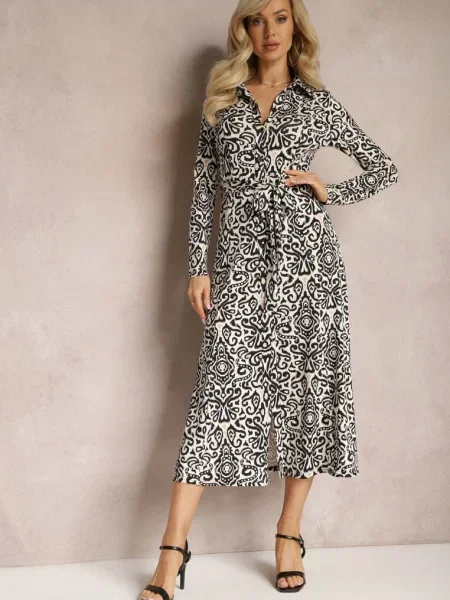 Rochie Midi Cambrata cu Lanibe negru