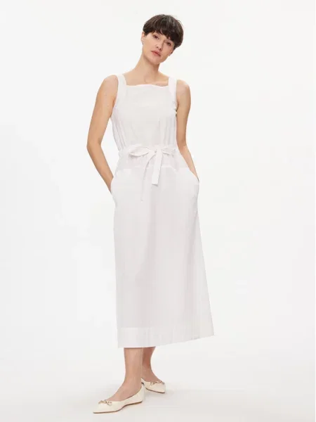 Poletna obleka Max Mara Leisure bela