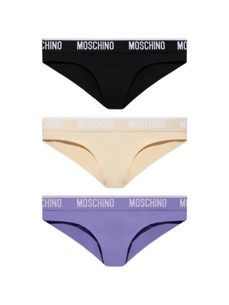 Класически бикини Moschino с автограф черно
