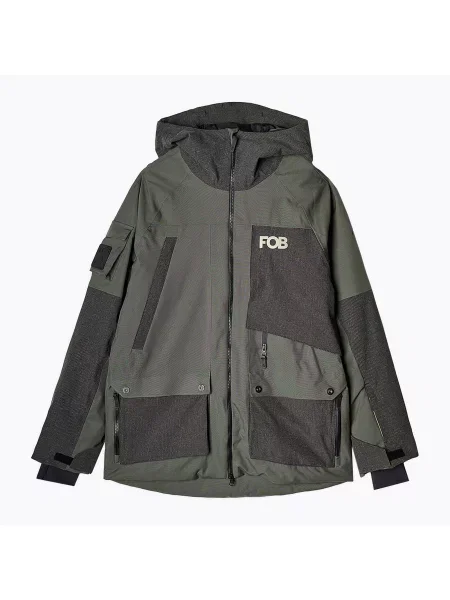 Snowboardová bunda 4F khaki zelená