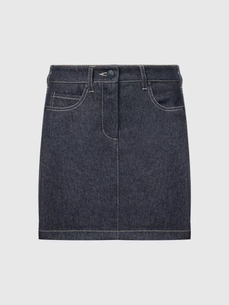 Джинсова спідниця Giubba з нашивкою логотипа Max Mara синя