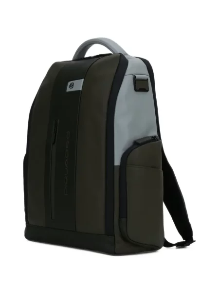 Rucsac Piquadro din piele cu imagine verde