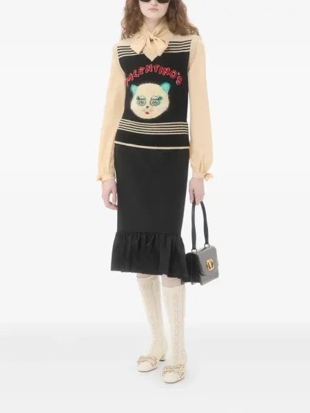 Елек Valentino Garavani на райета черно