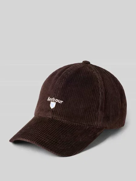 Czapka z daszkiem Barbour brązowa