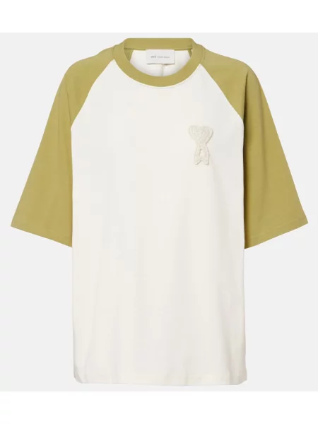 Tricou Ami Paris din jerseu alb