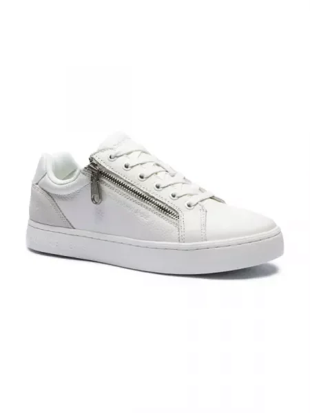 Calvin Klein Jeans De piele sneakers alb