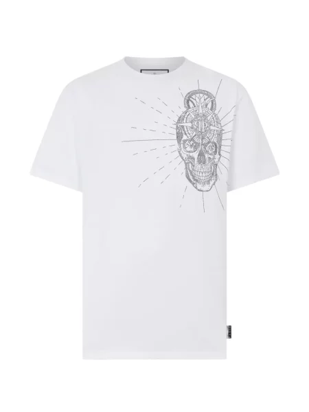 Tricou Philipp Plein scurt alb