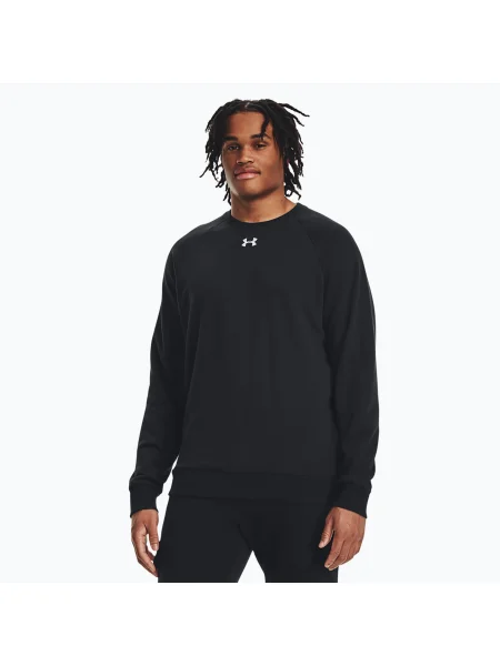 Мъжки суитшърт Under Armour Rival Fleece Crew черен/бял бяло