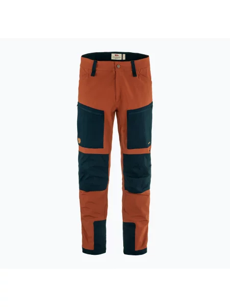 Spodnie trekkingowe Fjällräven Keb Agile autumn leaf/ dark navy pomarańczowe