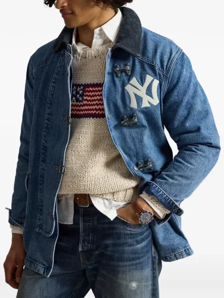 Ριγέ δερμάτινος κάλτσες Polo Ralph Lauren με κορδόνι μαύρο