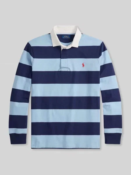 Bluza o kroju regular fit z czystej bawełny model LS RUGBY Polo Ralph Lauren błękitna