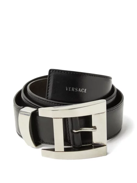 Curea Versace din piele negru