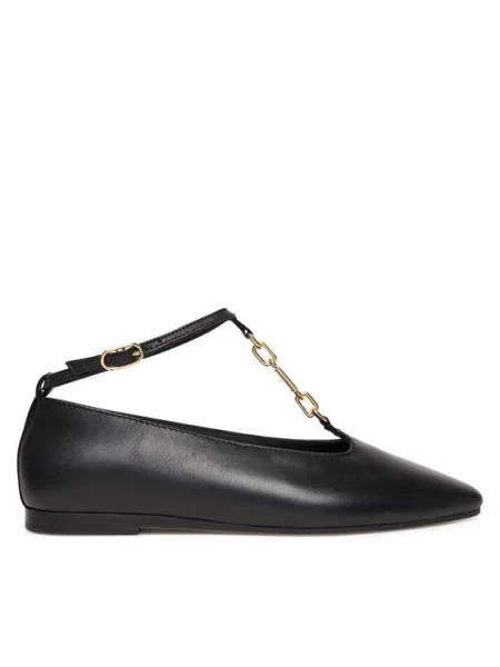 TOMMY HILFIGER Balerini cu glezna negru