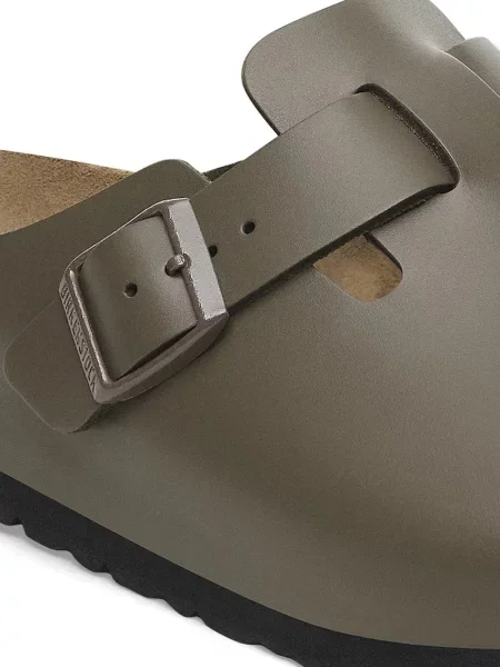Kožené pantofle Birkenstock Boston zelená