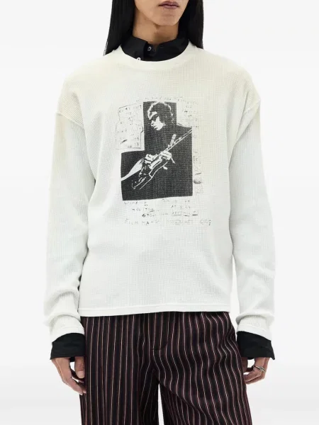 Lung tricou Ann Demeulemeester alb