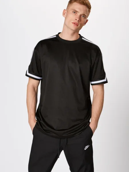 Urban Classics Tricou negru alb