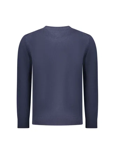 Sweter z dzianiny o kroju regular fit z czystej bawełny Tommy Jeans granatowy