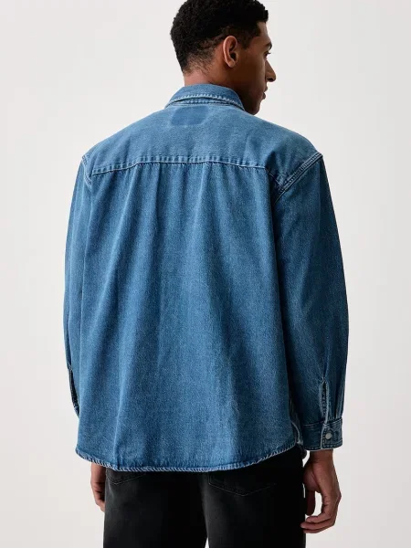 Levi's kurtka koszulowa jeansowa DENAMORE WESTERN niebieska