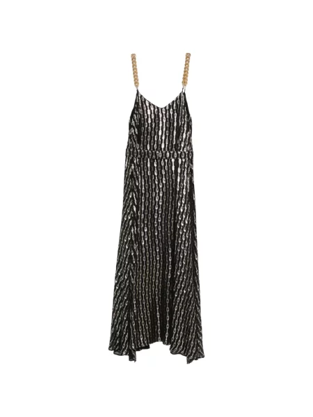 Rochie maxi Simona Corsellini cu imagine cu bretele negru
