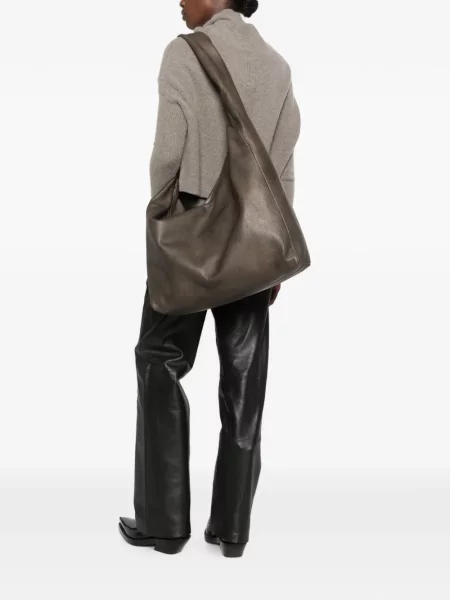 Geantă Rick Owens din piele gri