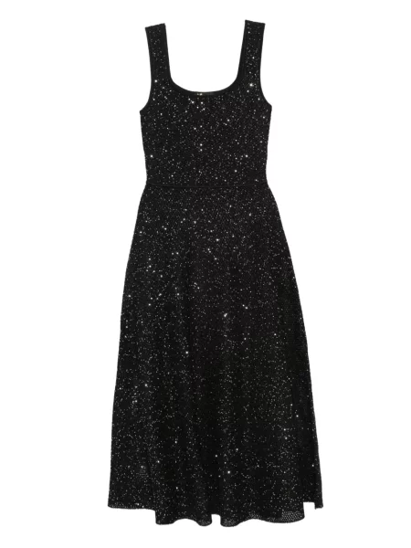 Rochie midi Maje tricotate până la genunchi de costum negru